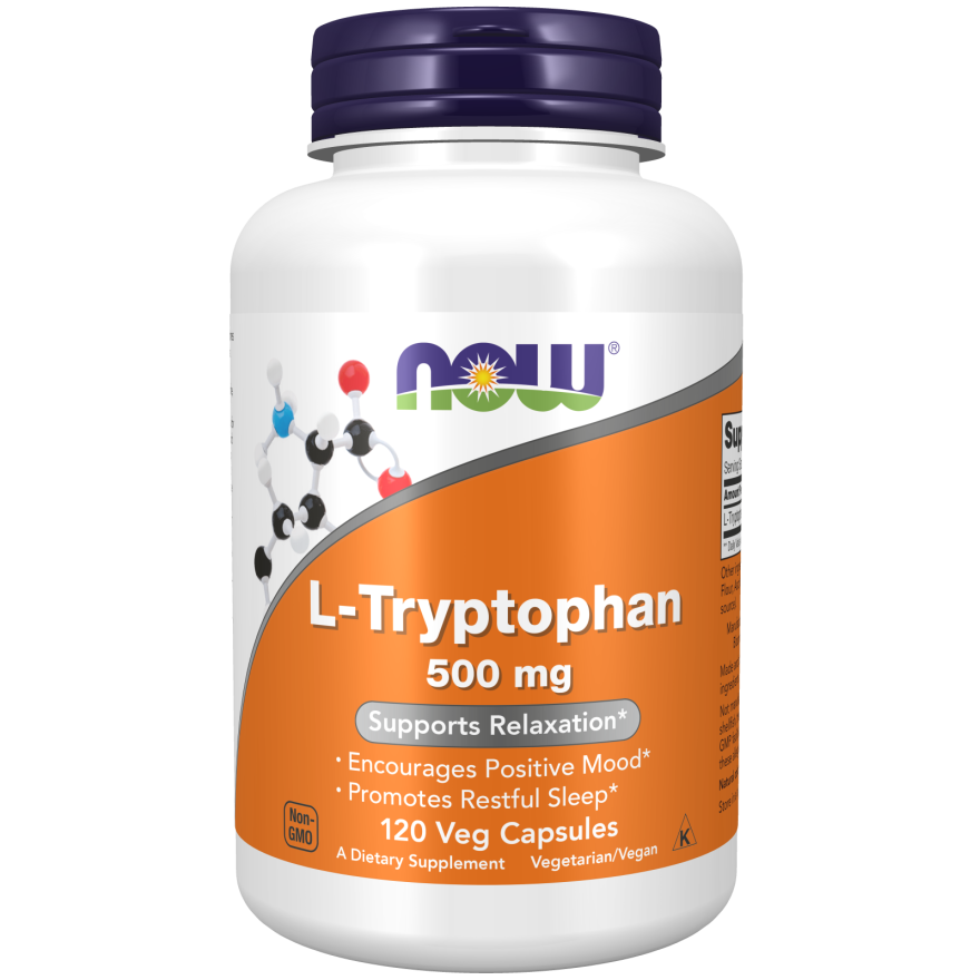 Now Foods L-Tryptophan 500 mg 120 Vcaps - 0167