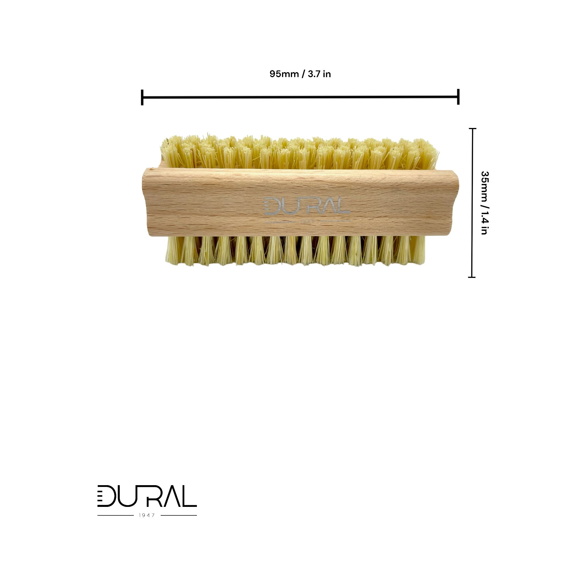 Dural plain Beech wood hand/nails brush with Tampico fiber -4/6 rows