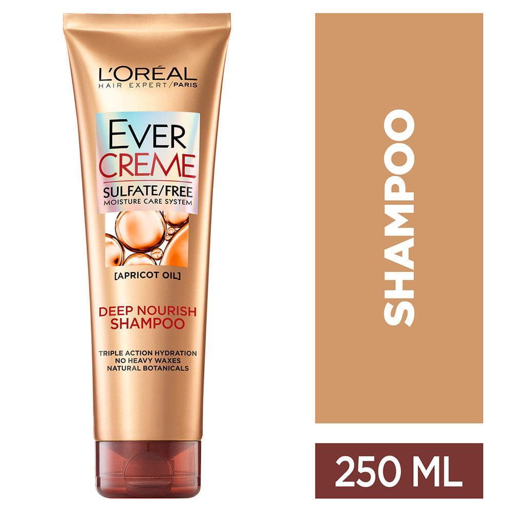 L'Oreal Paris EverCreme Deep Nourish Sulfate Free Shampoo For Dry Hair, 8.5 Oza