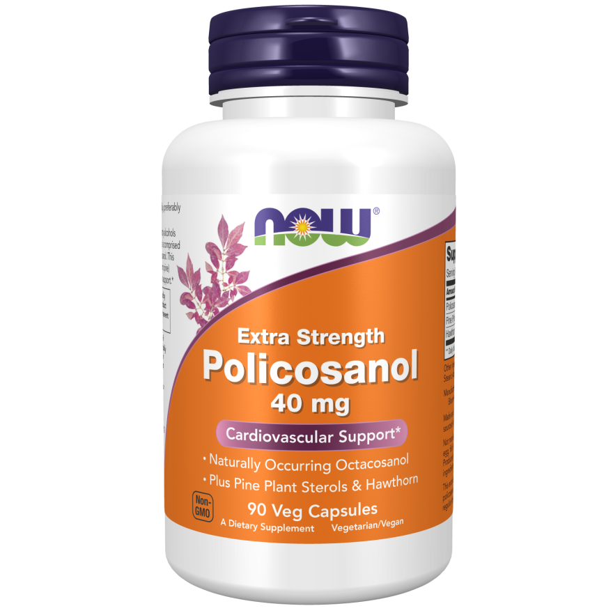 Now Foods Policosanol Extra Strength 40 mg 90 Vcaps - 1825
