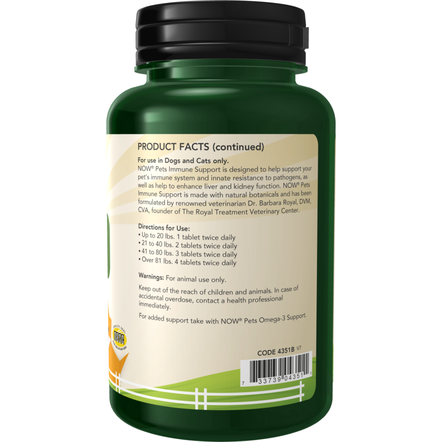 Now Pets Immune Support For Dogs & Cats 90 Chewables - 4351