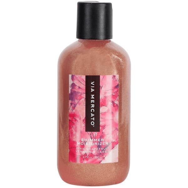 Via Mercato Shimmer Moisturizer Pink Grapefruit, Vervain & Cassis 6.7oz