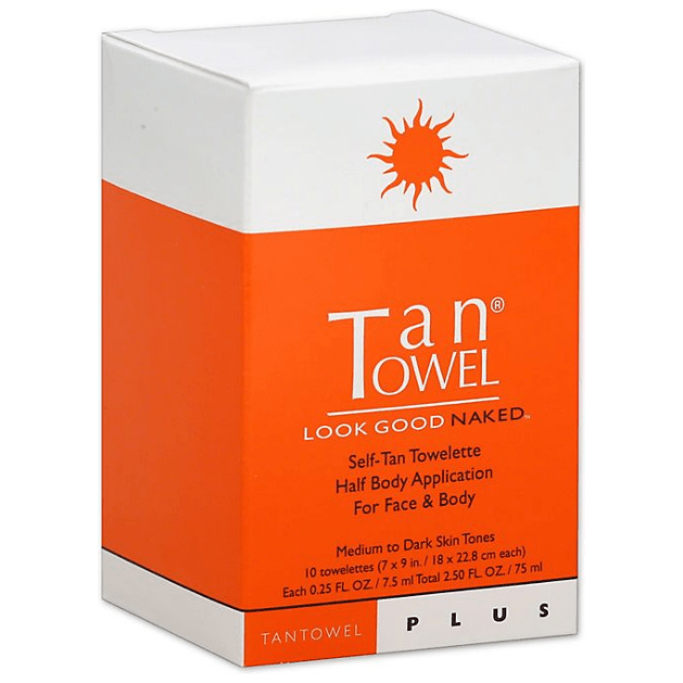 Tan Towel Half Body Self-Tan Towelettes - Dark 10 pack