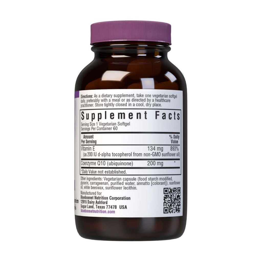 BlueBonnet CoQ-10 200 mg, 60 Vegetarian Softgels