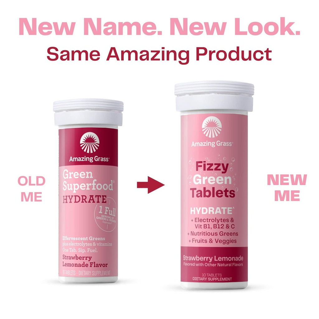Amazing Grass Green Superfood Hydrate Strawberry Lemonade 10 Tablets