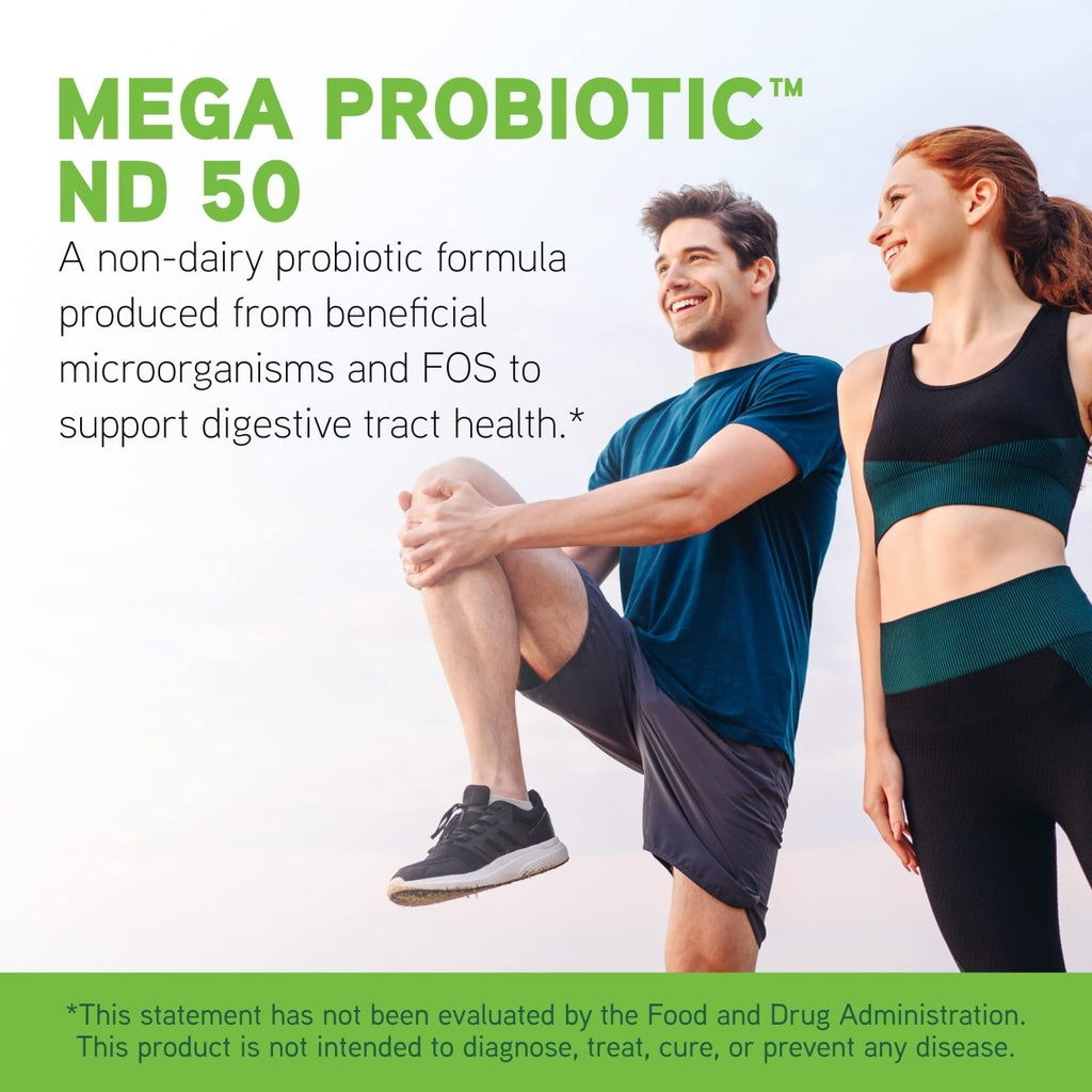DaVinci Labs Mega Probiotic ND 50 - Non-Dairy Probiotic Supplement with Prebiotic to Support Digestive Health and Immune System - With Nondairy Probiotic Complex - Gluten-Free - 60 Vegetarian Capsules