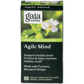 Gaia Herbs Agile Mind - Brain & Cognitive Support Herbal Supplements - with Organic Turmeric Root, Bacopa, Black Pepper, and Ginkgo Biloba - 60 Vegan Liquid Phyto-Capsules (30-Day Supply)