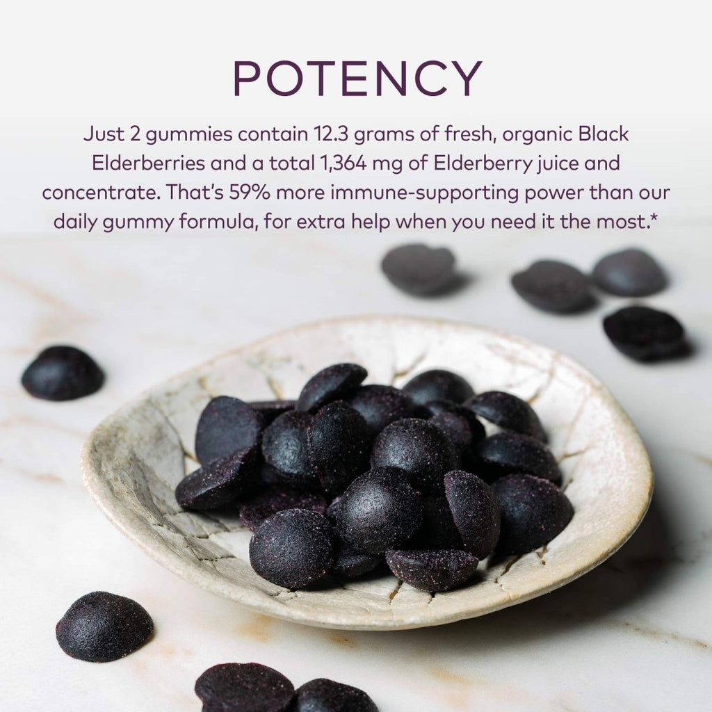 Gaia Herbs Black Elderberry Extra Strength 80 Gummies