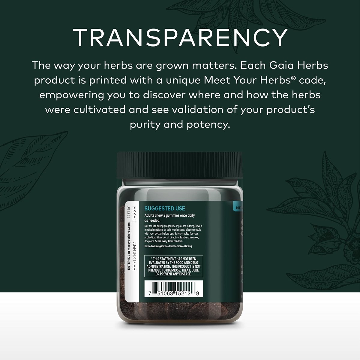 Gaia Herbs Organic Relax Gummies, Stress Relief, Anti-Stress Support, Holy Basil, Lemon Balm, Passionflower, USDA Certified Organic, Non-GMO, Gluten Free, Vegan, 45 Count (Pack of 1)
