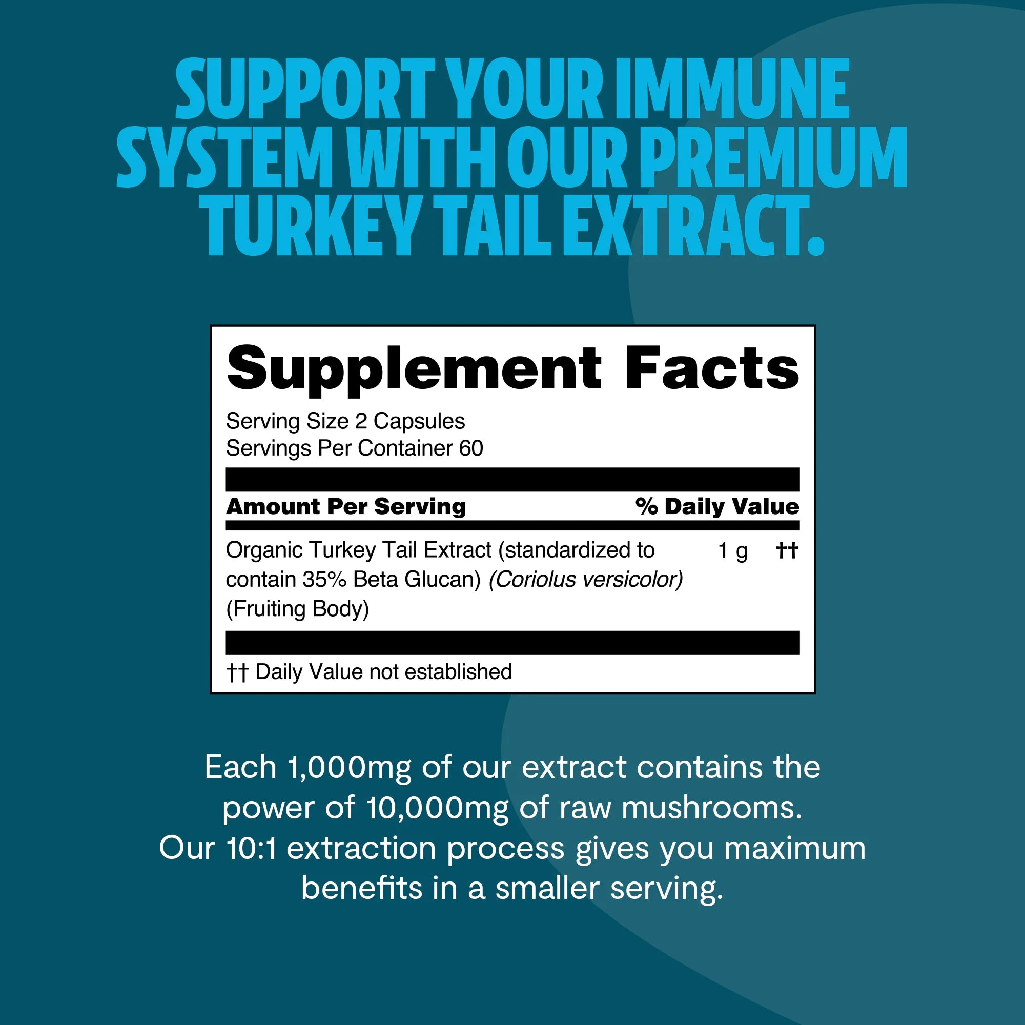 Organic Turkey Tail Mushroom Capsules