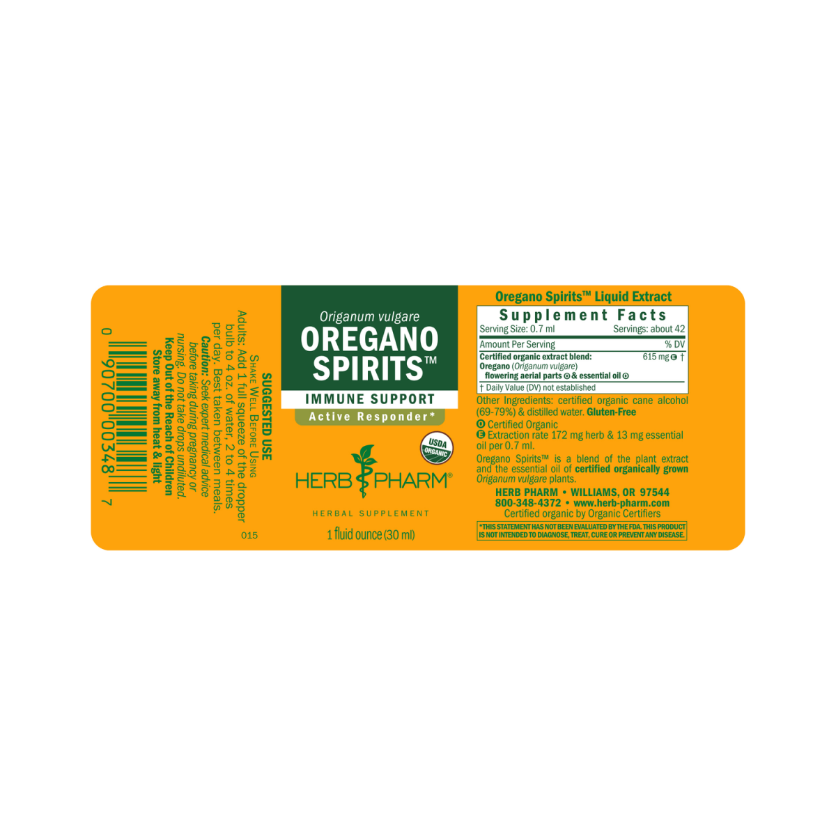 Herb Pharm Oregano Spirits 1oz