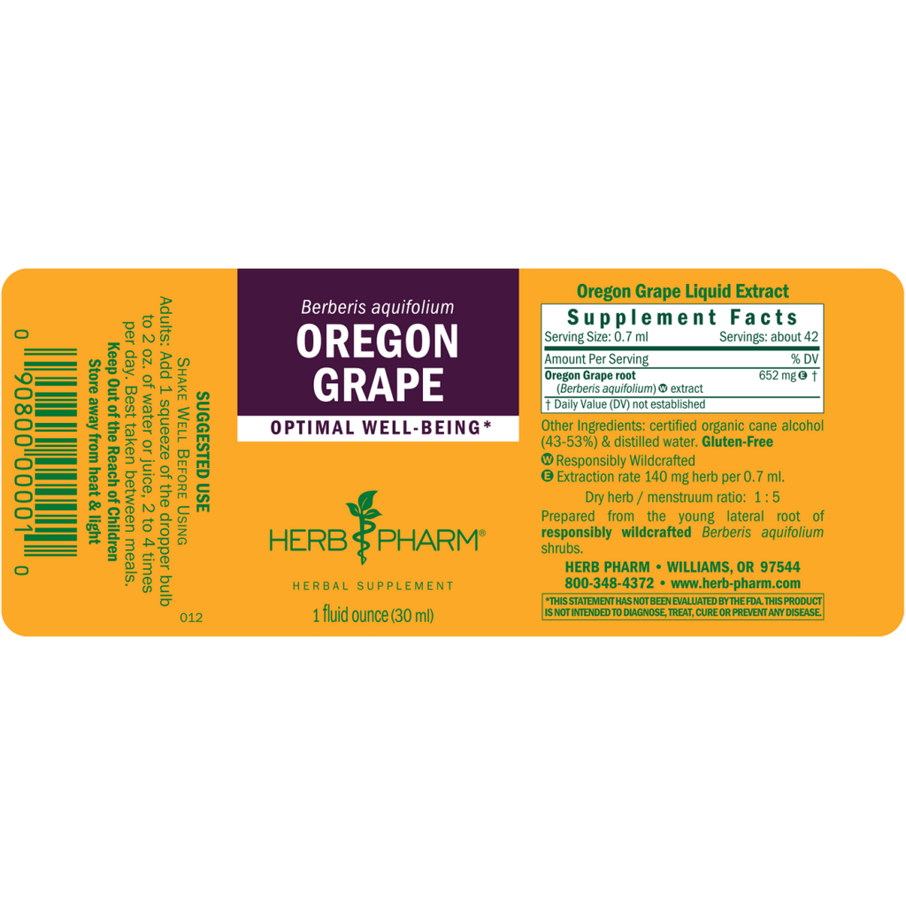 Herb Pharm Oregon Grape 4oz