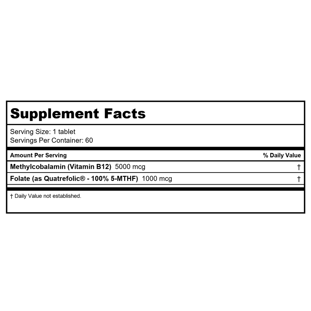 Ortho Molecular - Methyl B12 - 60 Tablets