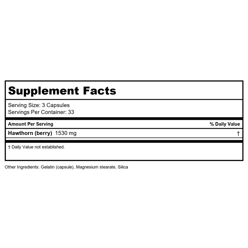 NATURE'S WAY HAWTHORN BERRIES, 100 CAP