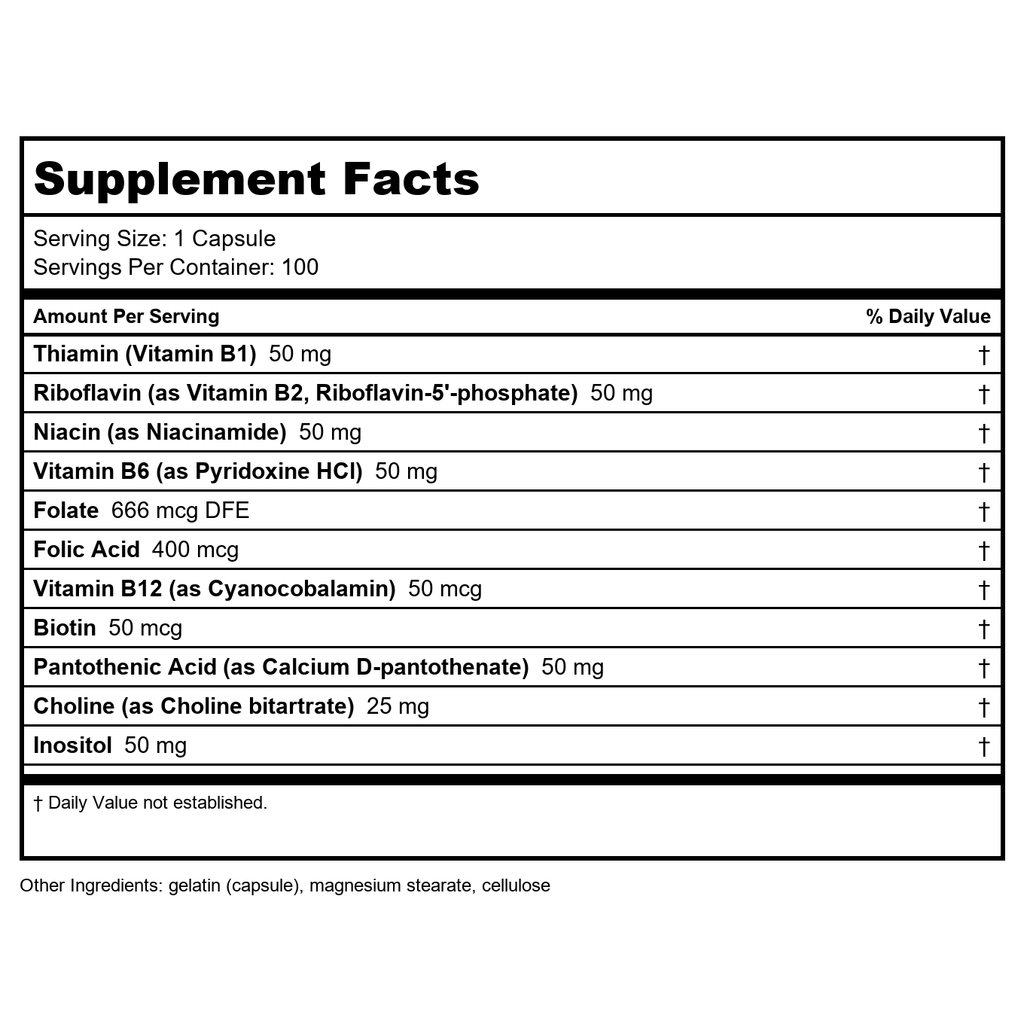 Nature's Way Vitamin B-50 Complex Capsules - Comprehensive B-Vitamin Support