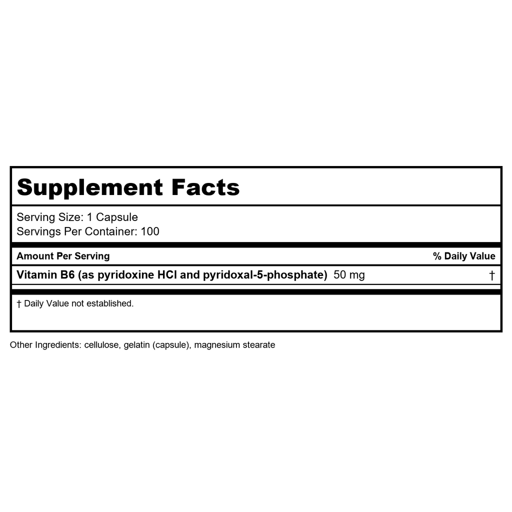 Nature's Way Vitamin B-6, 50 mg per serving