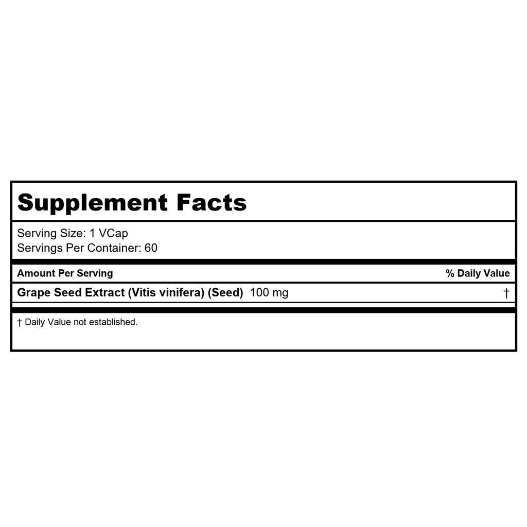 Grape Seed Extract 100 mg Solaray 60 VCaps