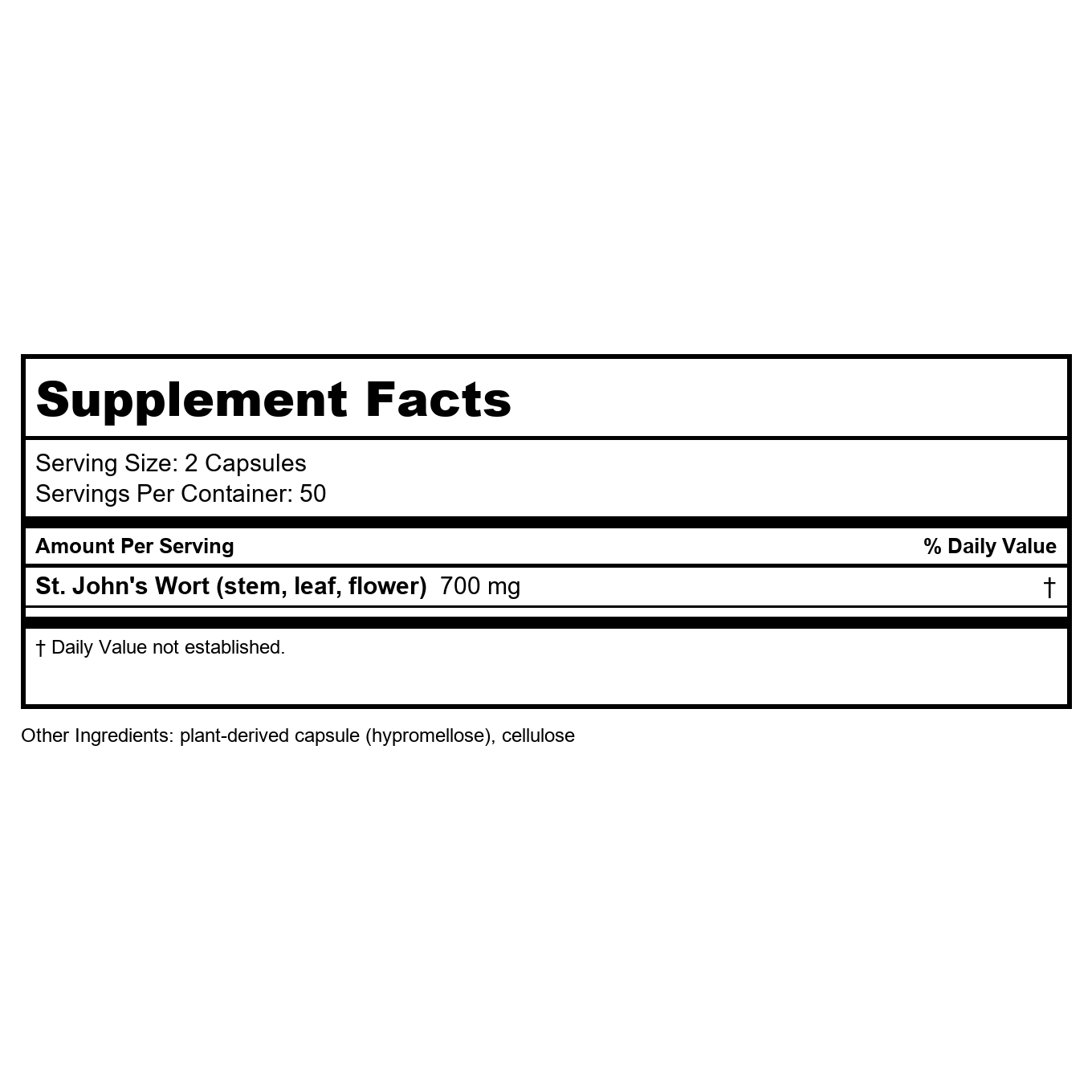 Nature's Way Premium St. John?s Wort Herb, Promotes Positive Outlook*, 700 mg per serving, 100 Vegan Capsules