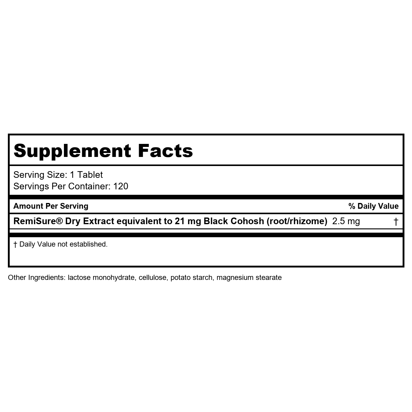 Nature's Way Remifemin, Menopause Relief*, Reduces Hot Flashes and Menopause Symptoms*, Estrogen-Free, 120 Tablets