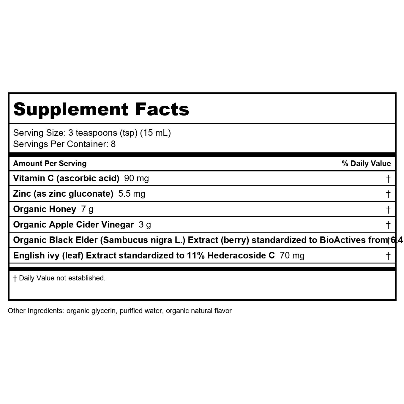Nature's Way Sambucus HoneyBerry Cough Syrup with Black Elderberry Extract & Organic Honey, Immune Support*, 4 Fl. Oz