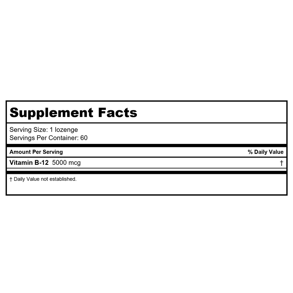 Lasante Vitamin B-12 5000 MCG 60 Loz
