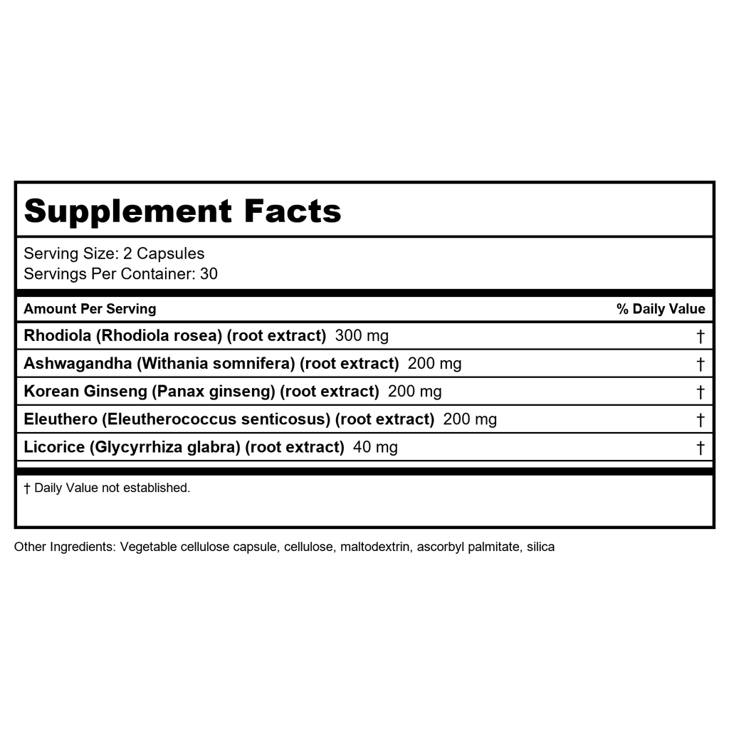 Nutra BioGenesis BioAdaptogen Ultra 60 Capsules  PN 10294