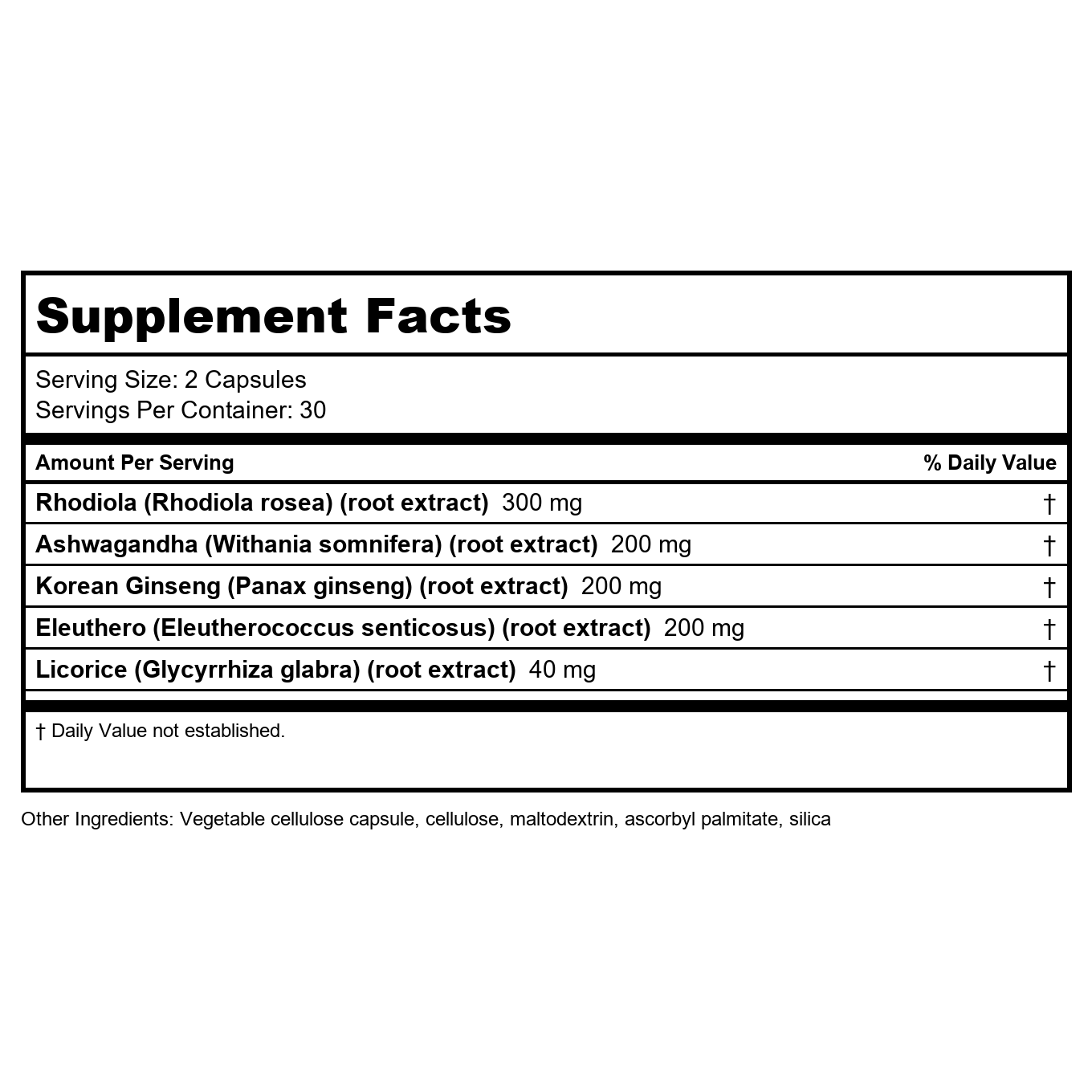 Nutra BioGenesis BioAdaptogen Ultra 60 Capsules  PN 10294