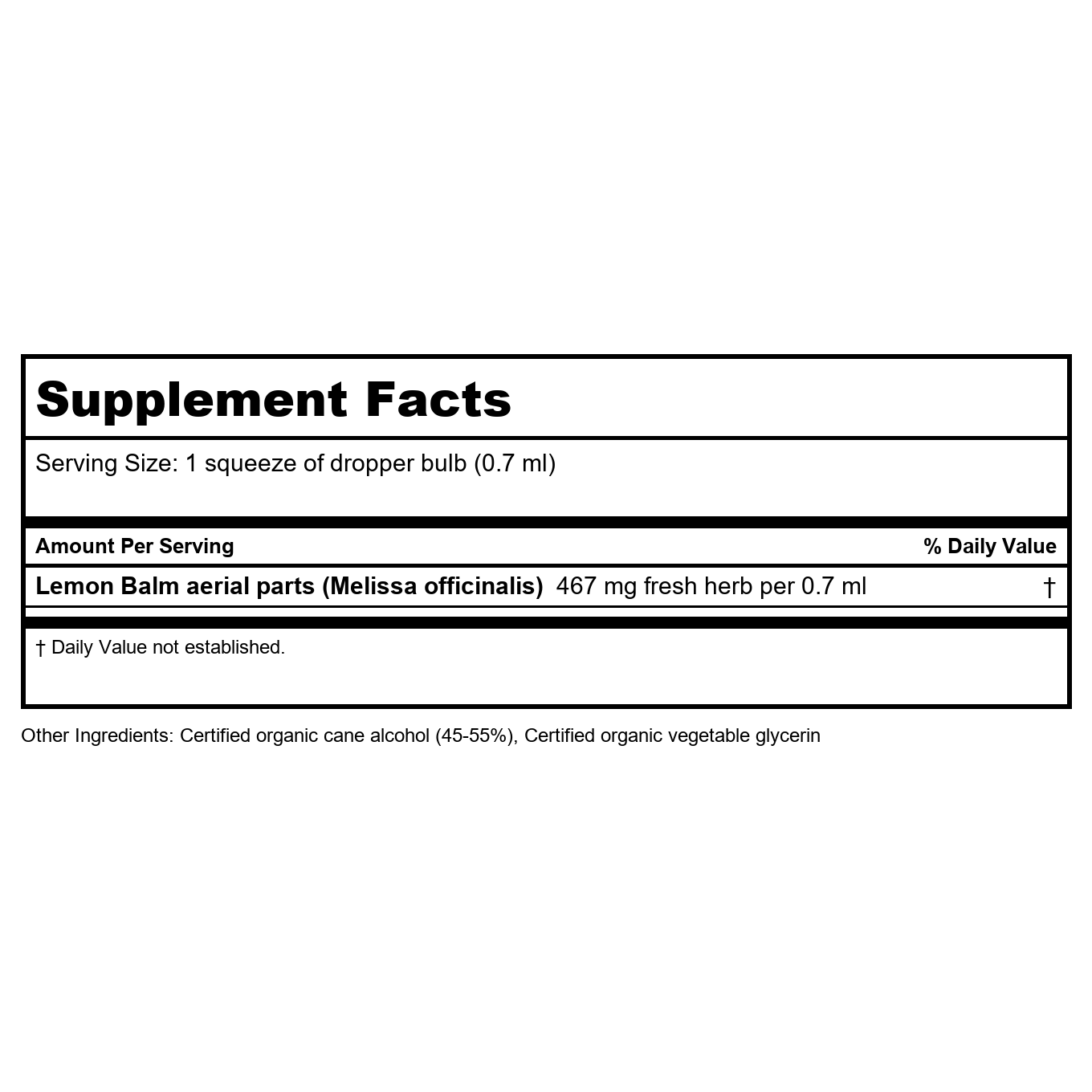 Herb Pharm Lemon Balm Blend 4oz