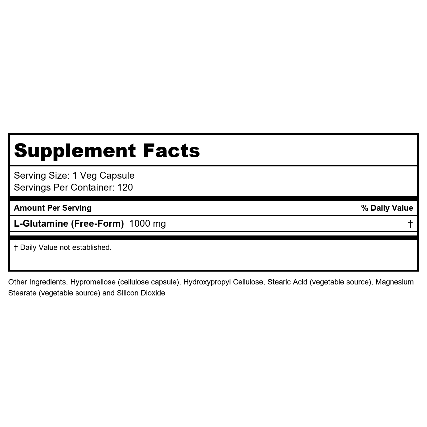 Now Sports L-Glutamine Double Strength 1000 mg 120 Vcaps - 0094