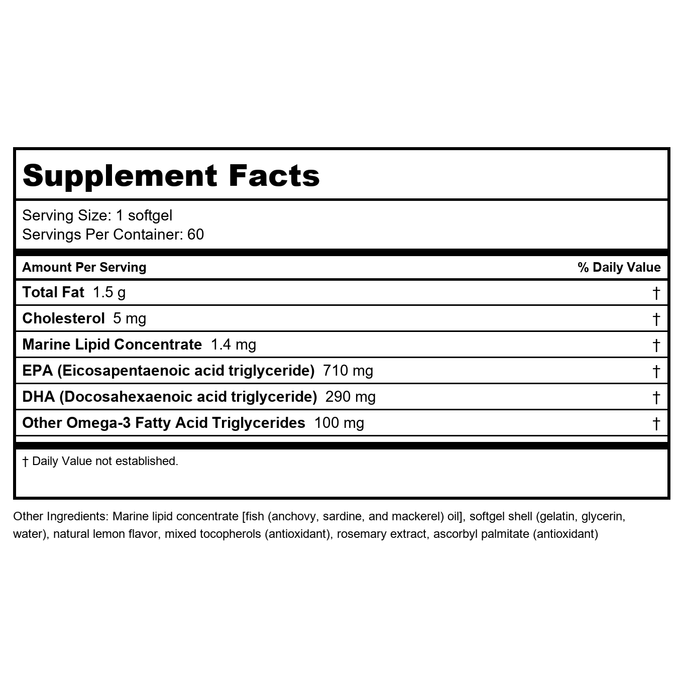 Metagenics OmegaGenics EPA-DHA 1000 60 softgels - 2 Pack