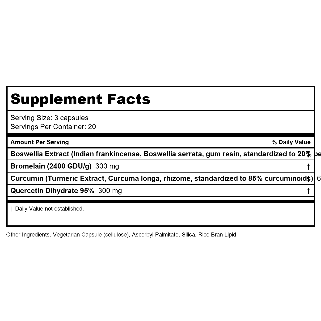 Vital Nutrients BCQ 120 Capsules