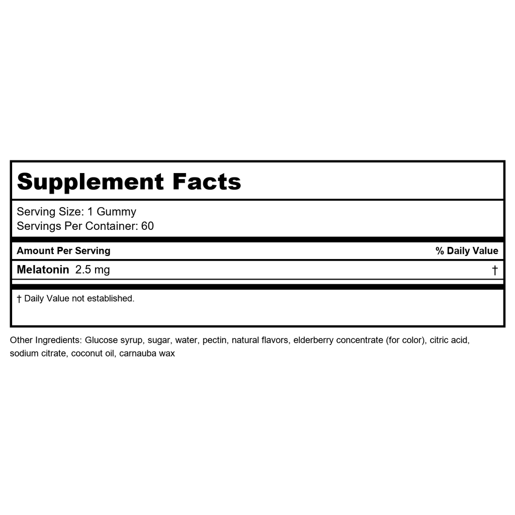 Carlson Labs Melatonin Gummies 2.5 mg 60 Count