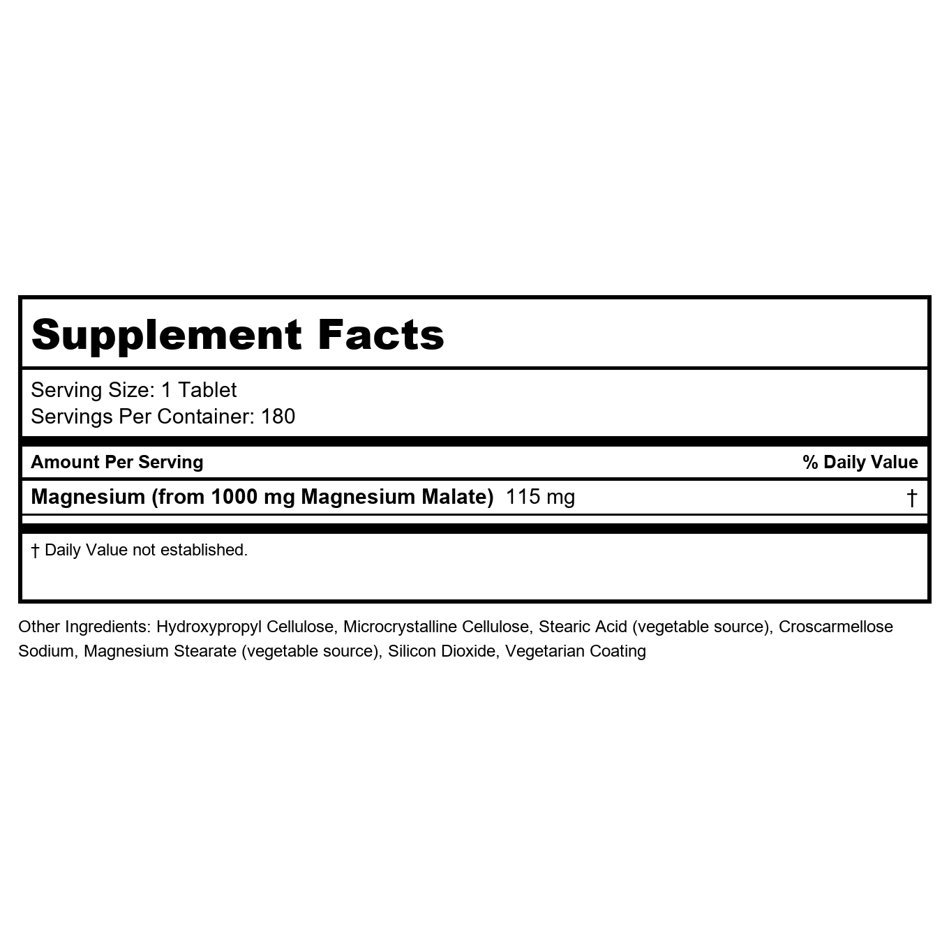 Now Foods Magnesium Malate 1000 mg 180 Tablets - 1300
