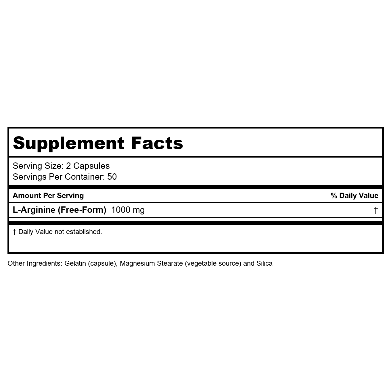 Now Foods L-Arginine 500 mg 100 Vcaps - 0030