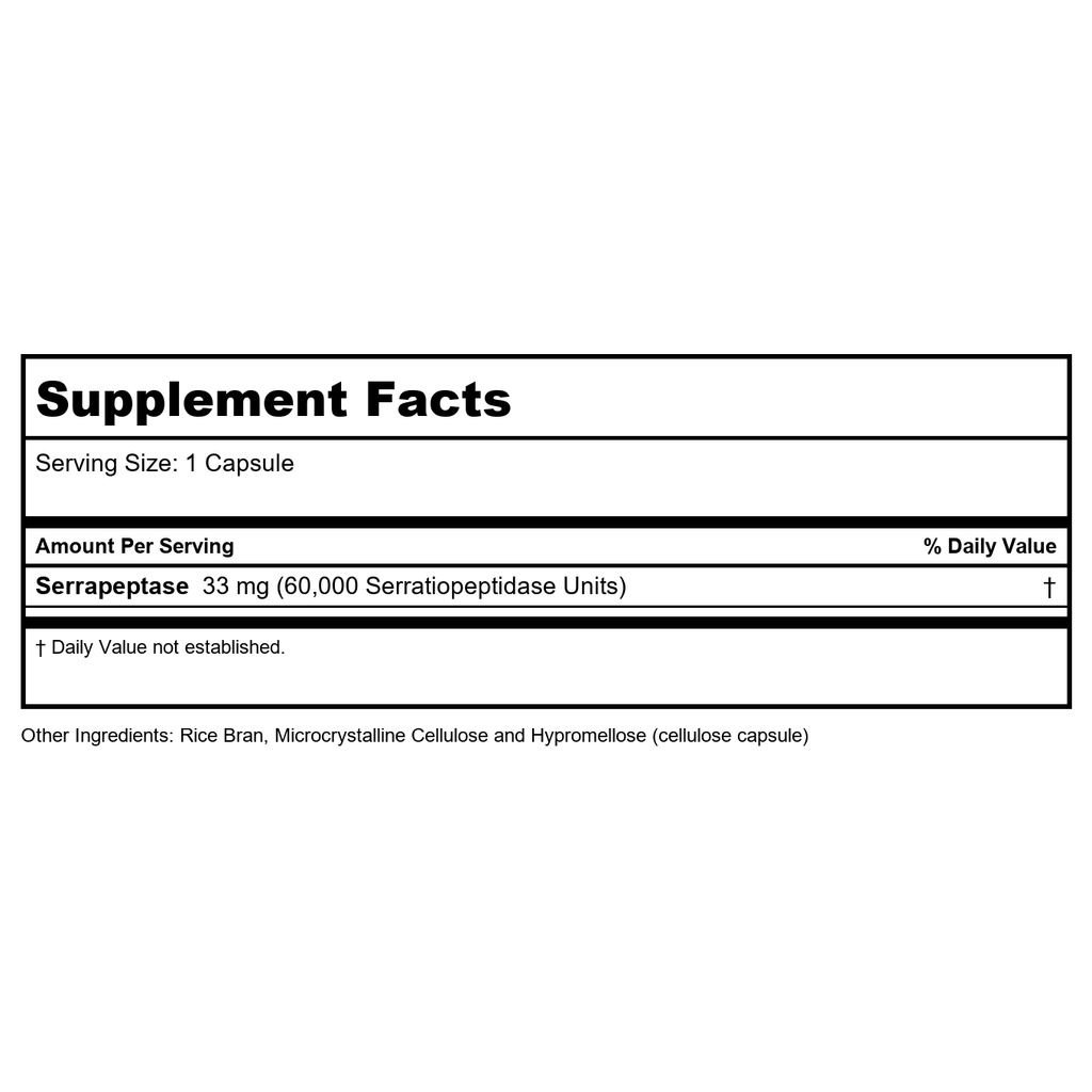 Now Foods Serrapeptase 60 Vcaps - 2973