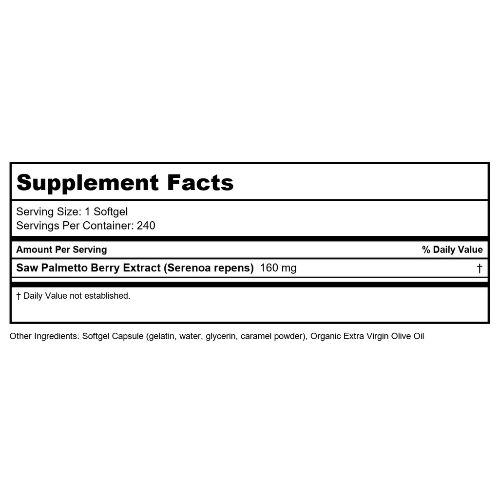 Now Foods Saw Palmetto Extract 160 mg 240 Softgels - 4744 - 2 Pack