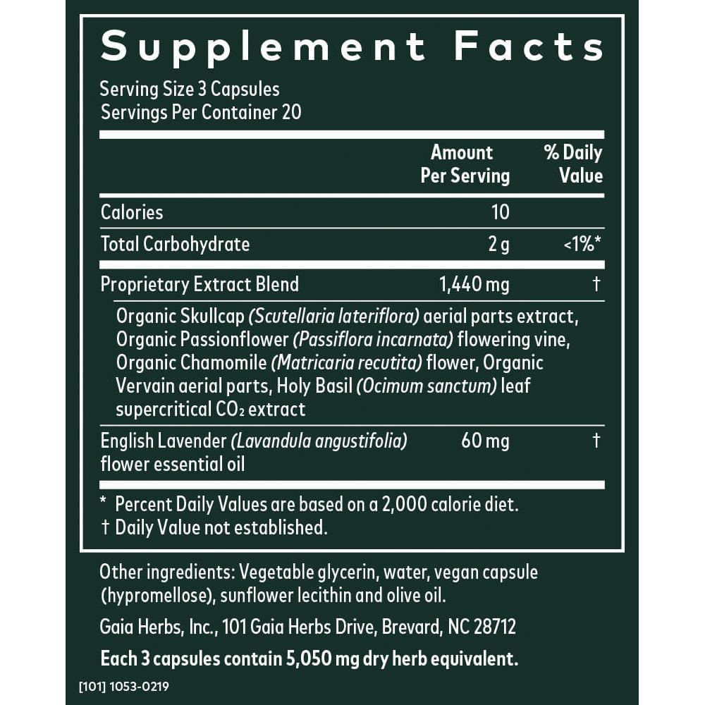 Gaia Herbs Calm A.S.A.P. 30 Vcaps