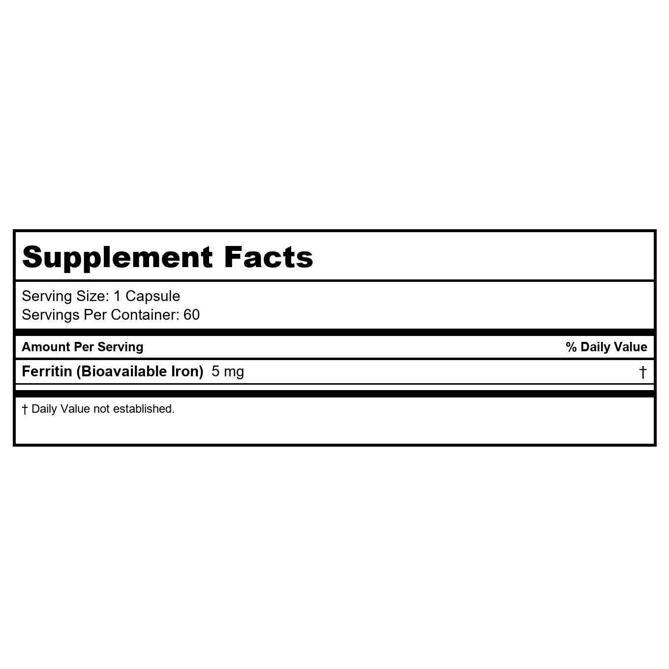 Ecological Formulas Ferritin 60 Capsules