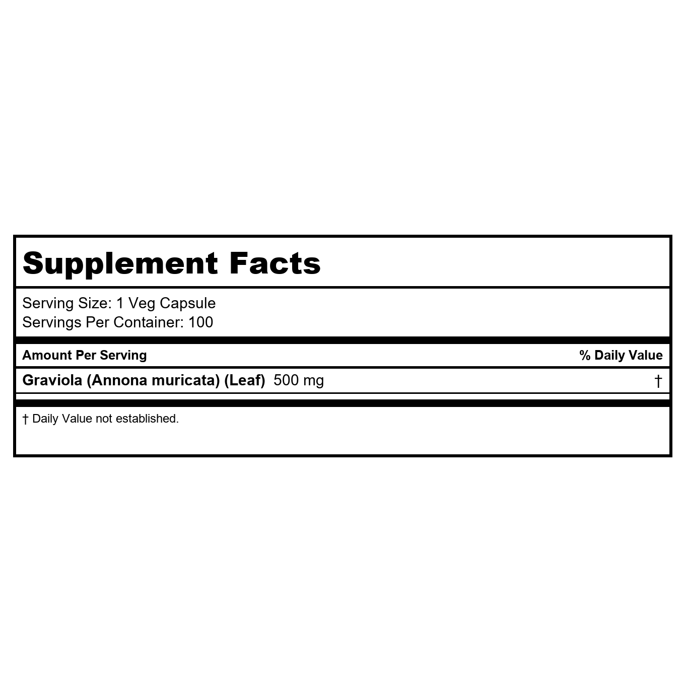 Now Foods Graviola 500 mg 100 Vcaps - 4703 - 2 Pack