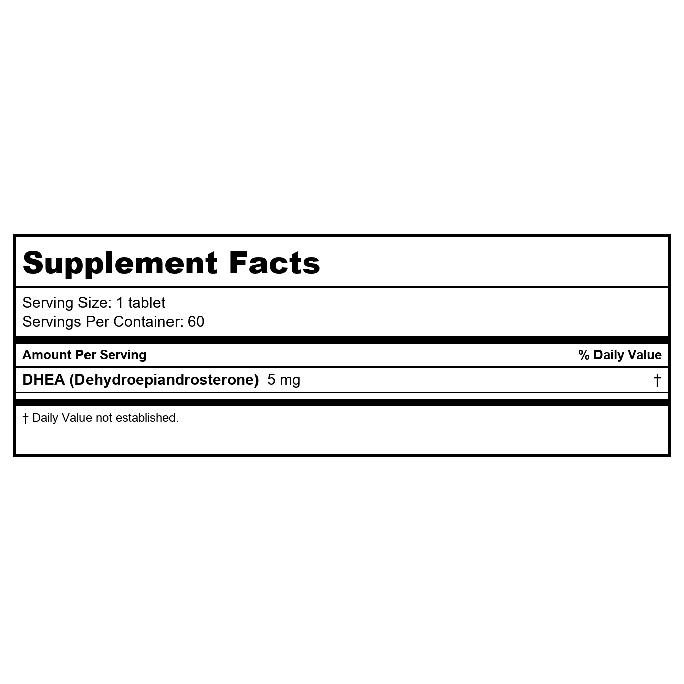 KAL DHEA 5mg 60 Tablets  66806