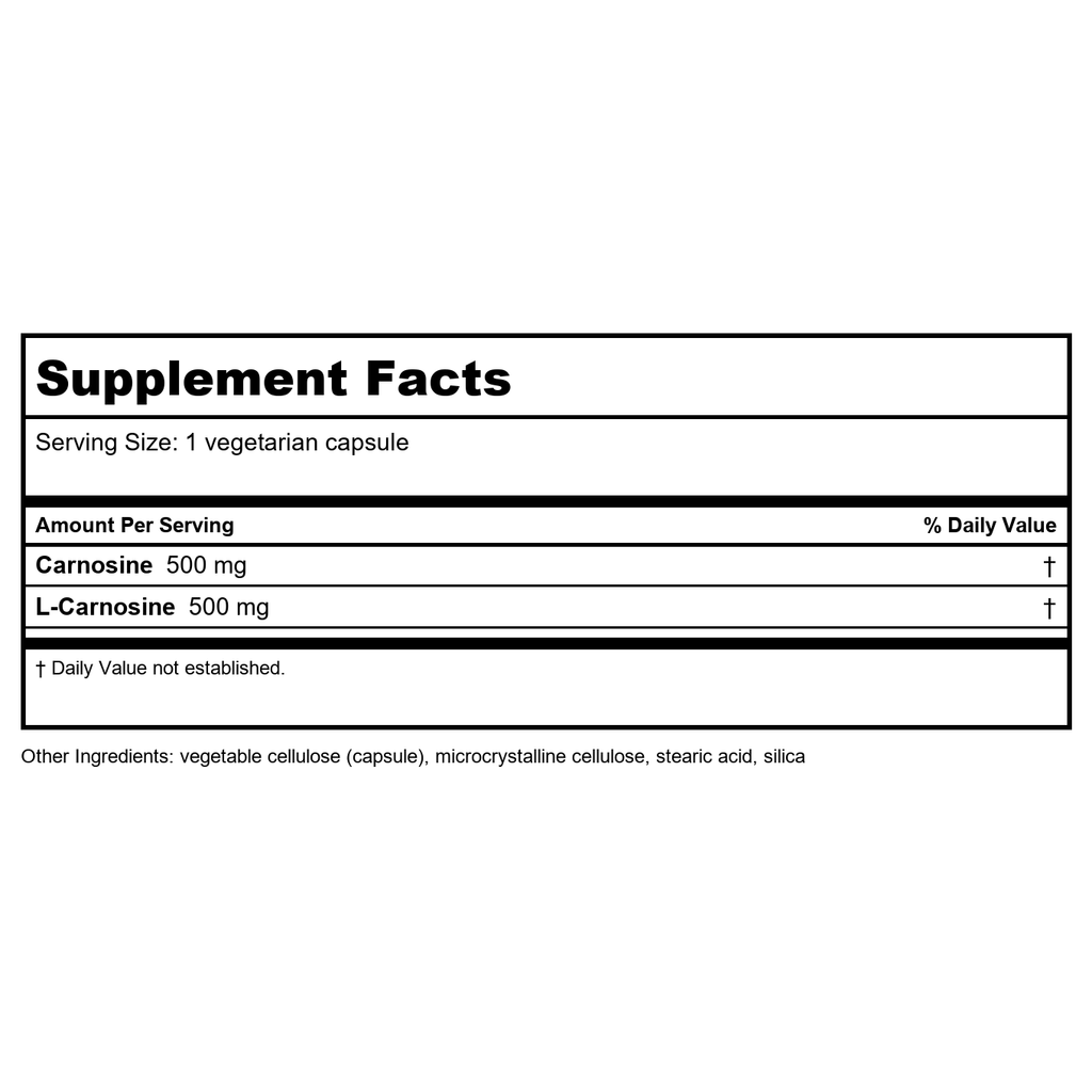 Life Extension Carnosine 500mg 60 Vcaps