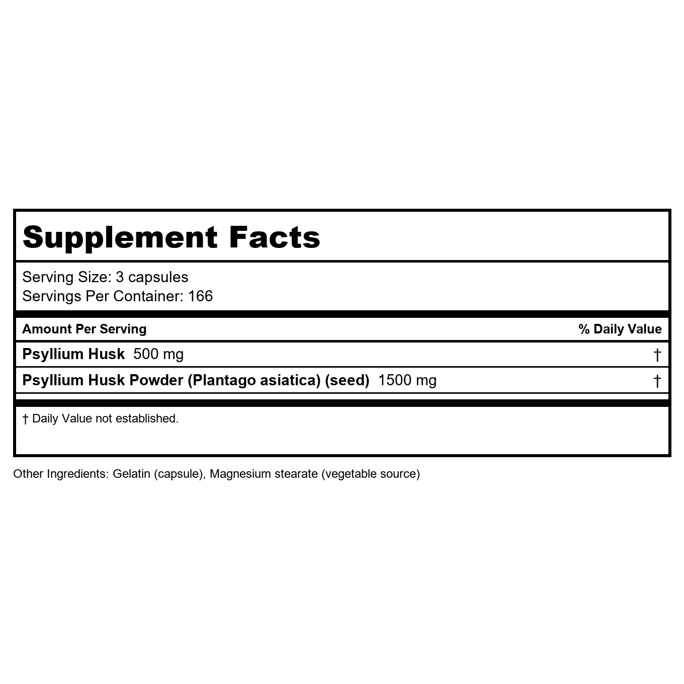 Now Foods Psyllium Husk 500 mg 500 Vcaps - 5972 - 5 Pack