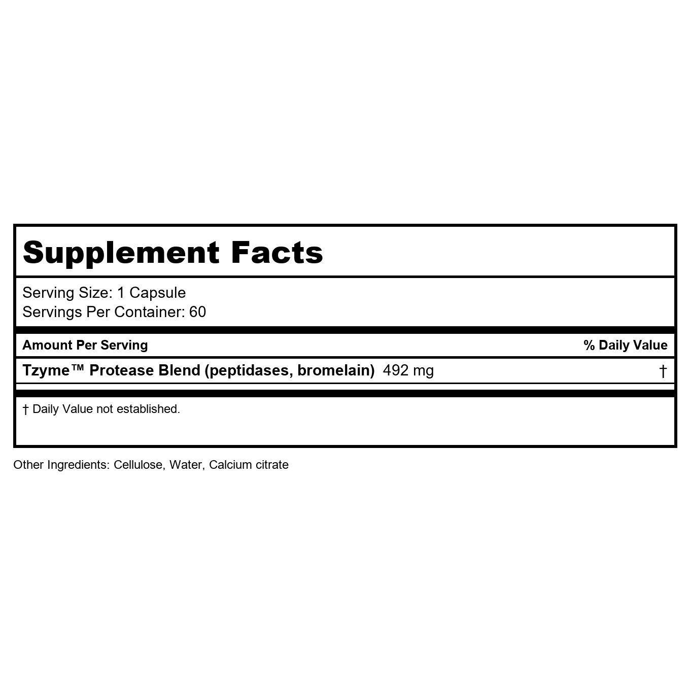 Transformation Enzymes Protease 60 Capsules - B07DD261W1