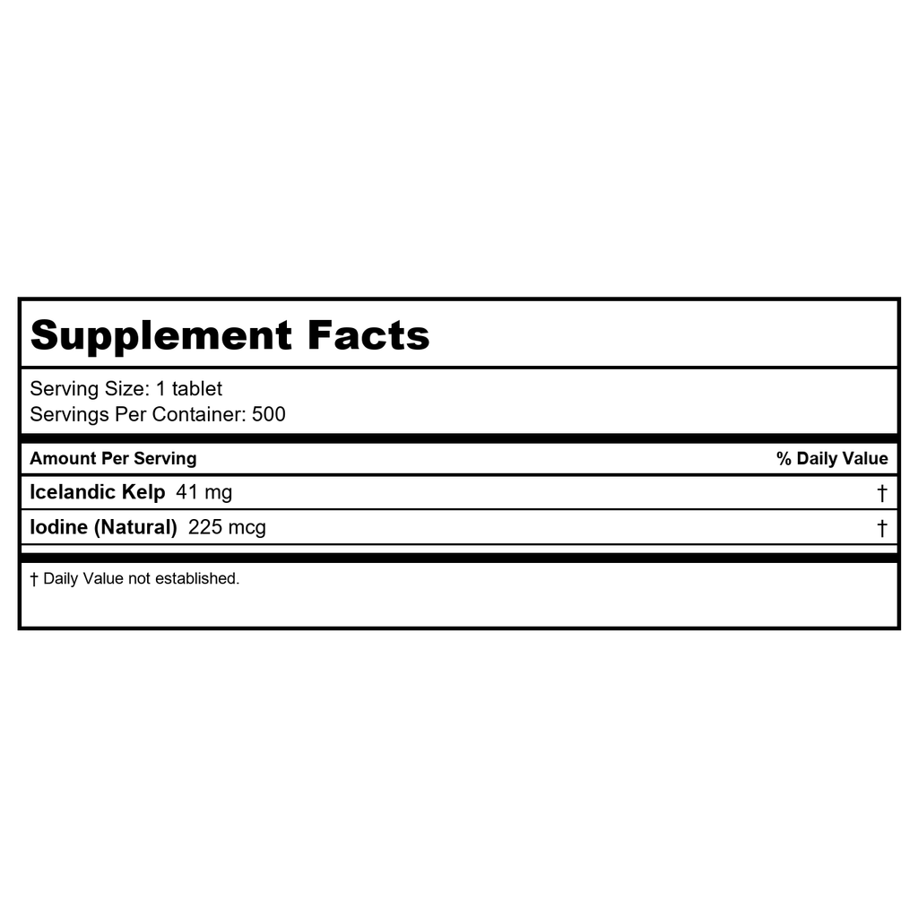 Nature's Life - Icelandic Kelp Thyroid Health - 500 Tablets