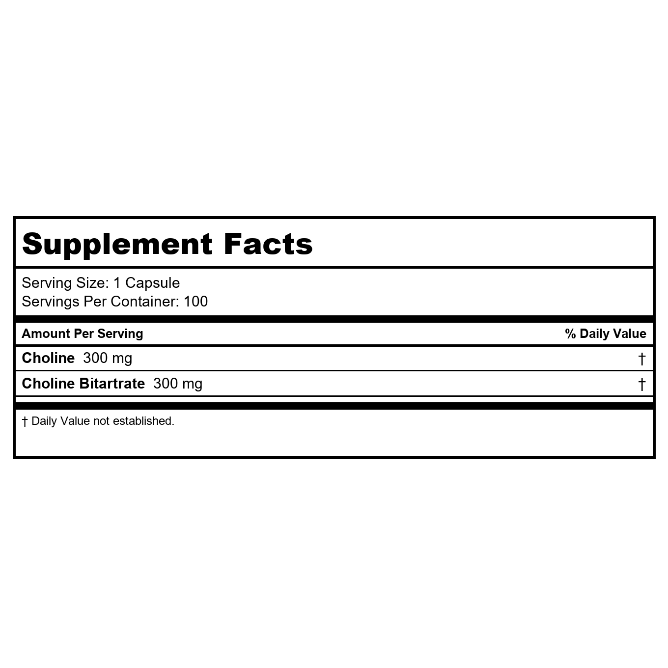 Solaray - Timed-Release Choline 300 mg. - 100 Capsules -04357