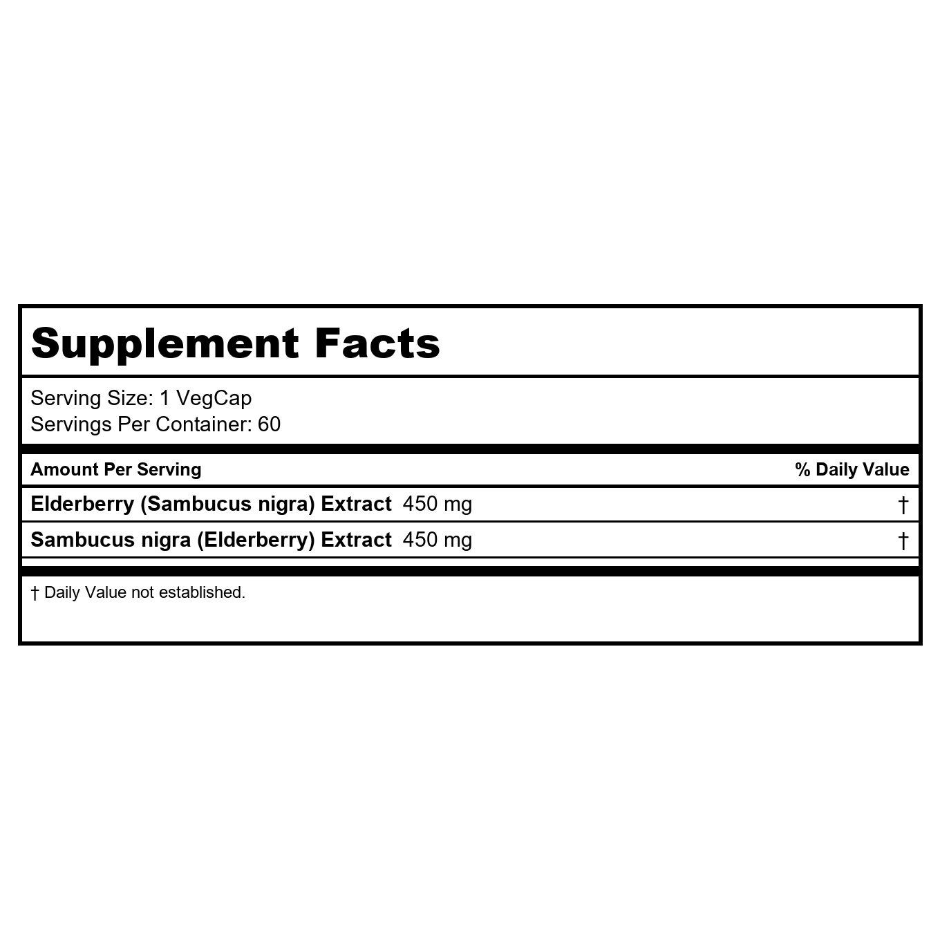 Solaray - Elderberry Sambucus Nigra 450 mg. - 100 Capsules - 2 Pack - 12445