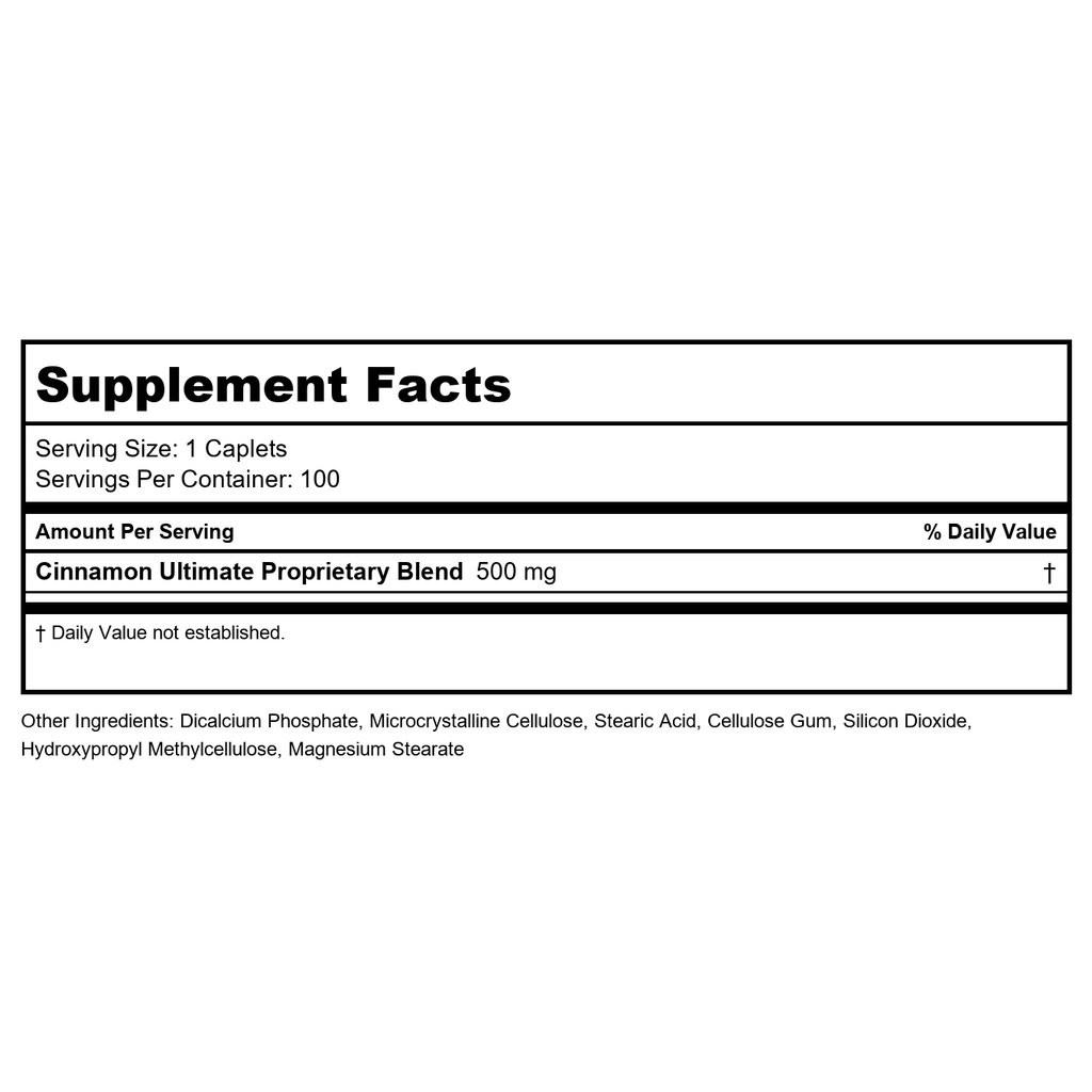 Nature's Vision - Cinnamon Extract 1000 mg. - 100 Tablets