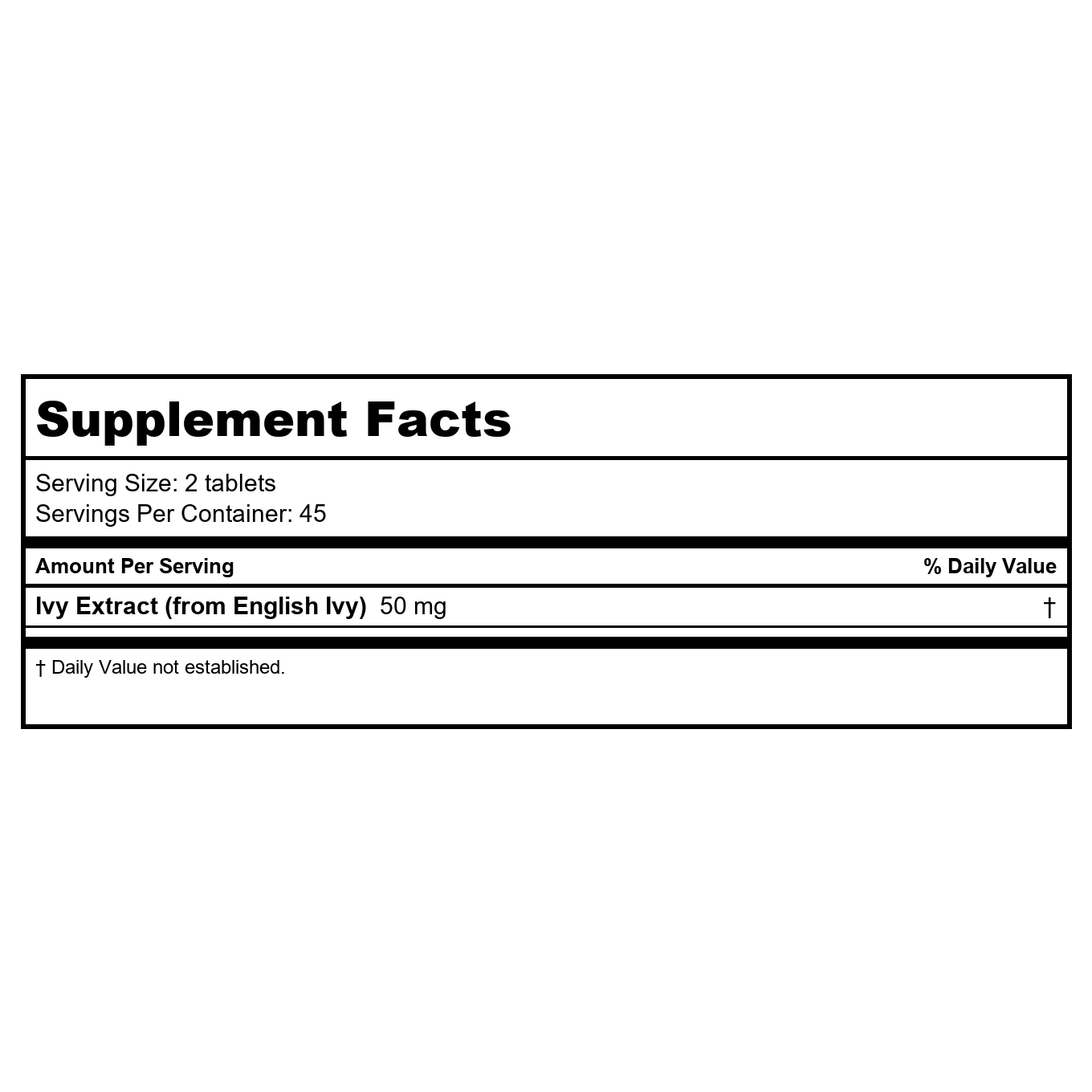 Nature's Way Ivy Extract 90 Vcaps - 08239