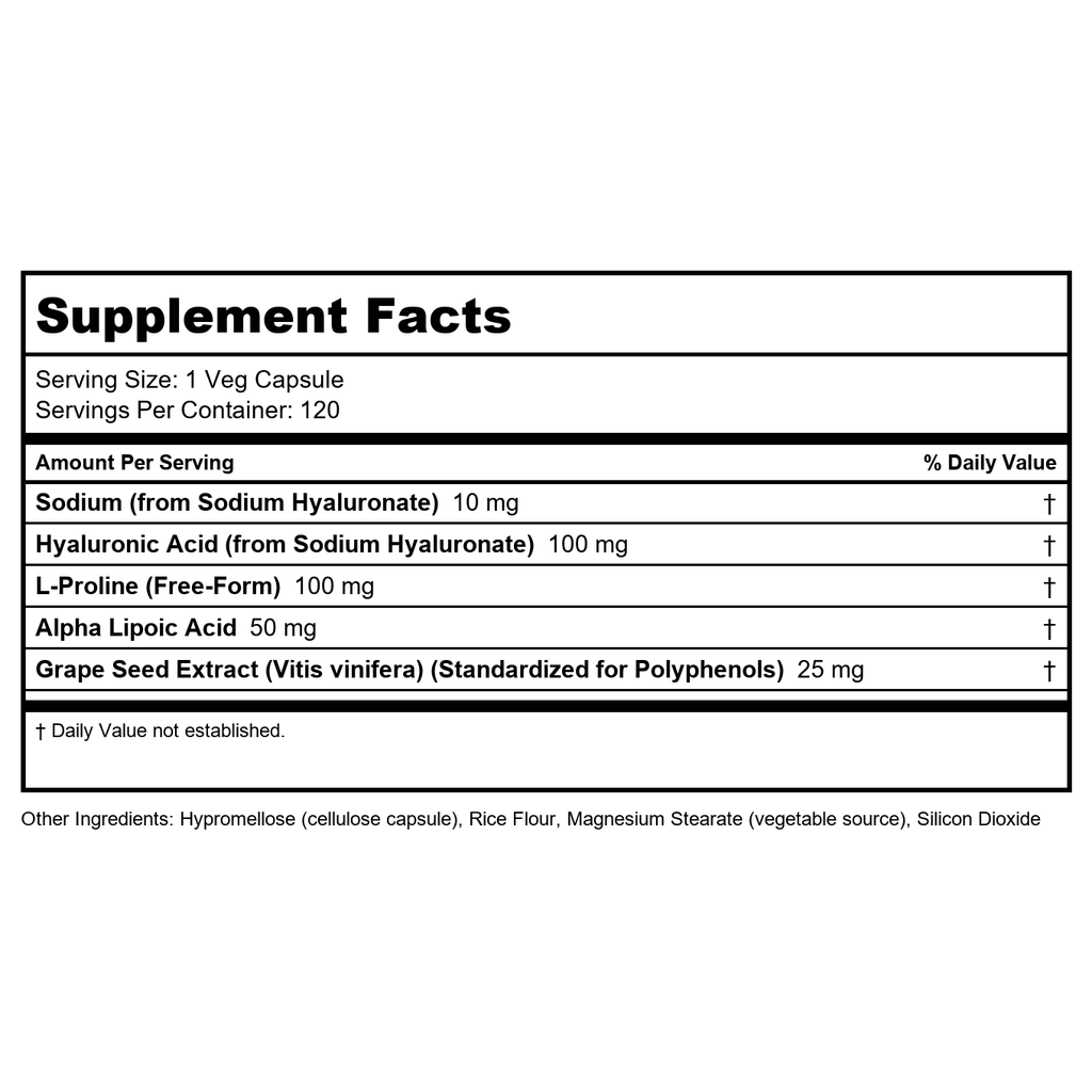 Now Foods Hyaluronic Acid Double Strength 100 mg 120 Vcaps - 3151 - 2 Pack