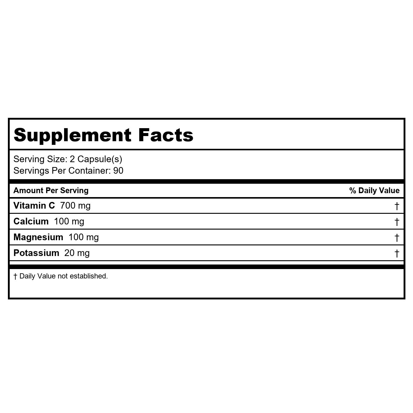 Ortho Molecular Buffered C Capsules 90 Count
